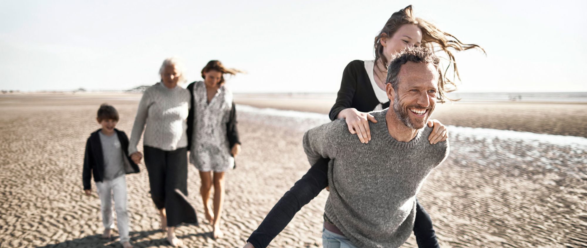 Generational Family on Beach